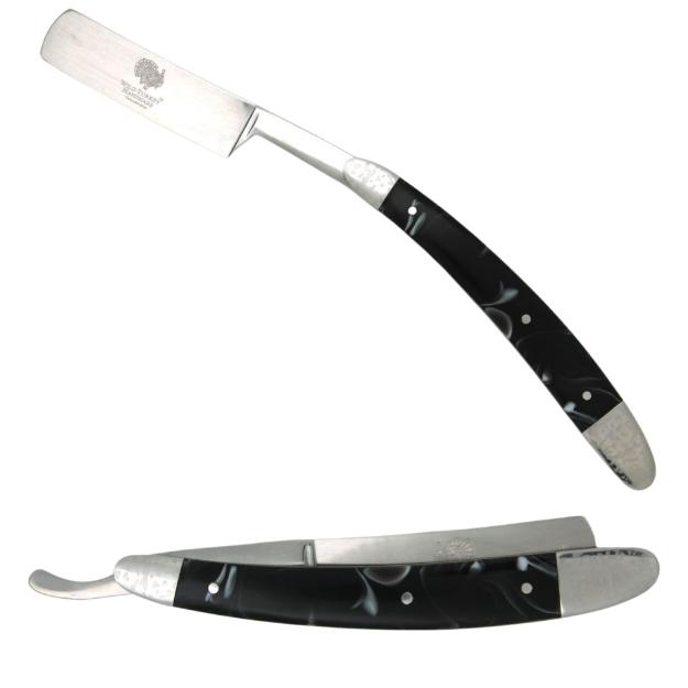 Straight Razor Black Pearl Handle Razor Folding KNIFE