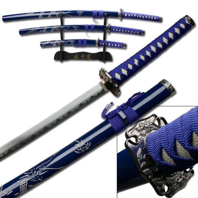 Snake eye Warrior Blue JAPANESE Katana Sword Set SE-58-BLD4