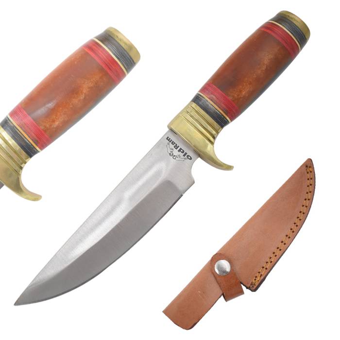 Old Ram Handmade 9.75-Inches Fixed Blade Hunting Knife 6068BP
