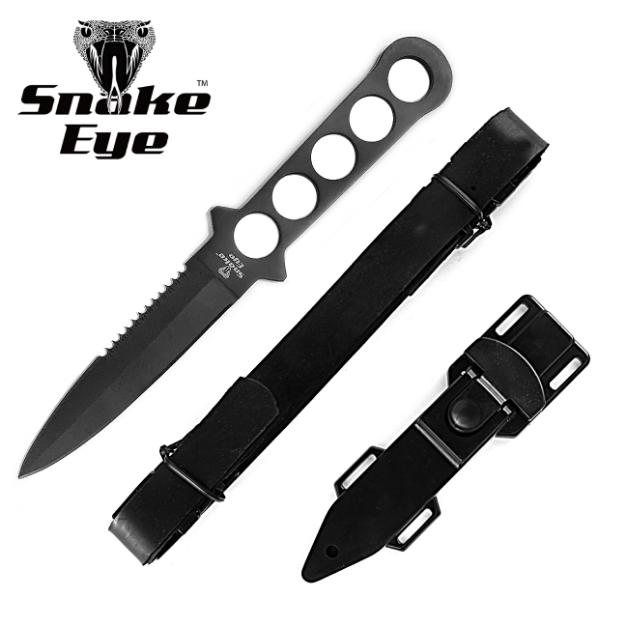 Snake Eye Tactical Heavy Duty Fix Blade Black Diving Knife
