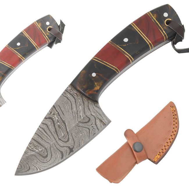 Wild Turkey Handmade Real Damascus Steel Blade Skinner(DM-3327)