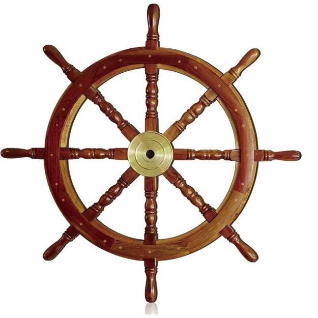 12-Inches Real Wooden Ship Wheel