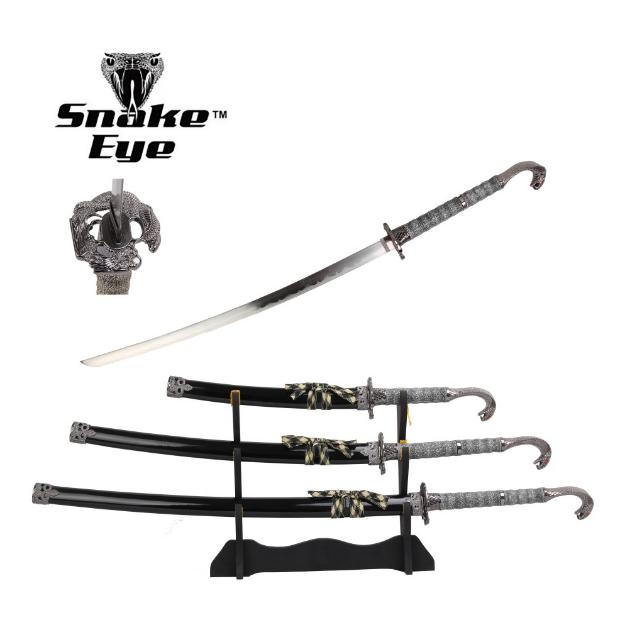 Snake Eye Tactical Highlander Dragon Design Handle Samurai Katana