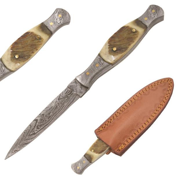 Wild Turkey Handmade Real Damascus 1178 Fix Blade Hunting KNIFE