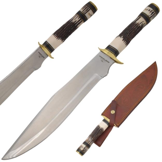 Old Handmade Bone HANDLE 281 Bowie Knife