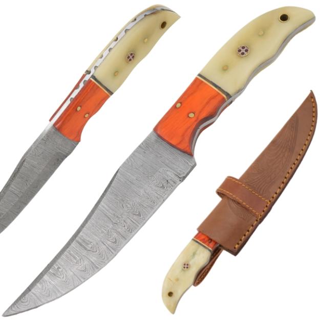 Old Ram Handmade Real Damascus STEEL Blade 3025 Hunting Knife