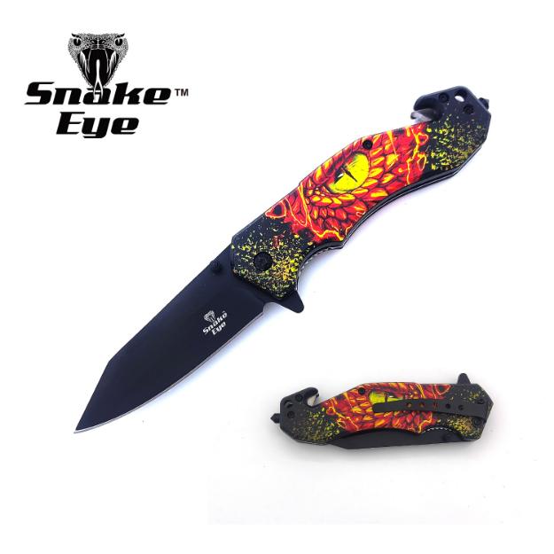 Snake Eye Tactical Rescue Style DR Spring Assist KNIFE