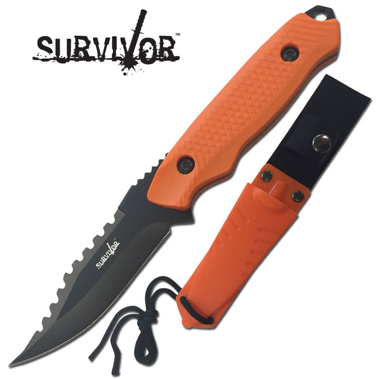 SURVIVOR HK-774OR FIXED BLADE KNIFE 8'' OVERALL