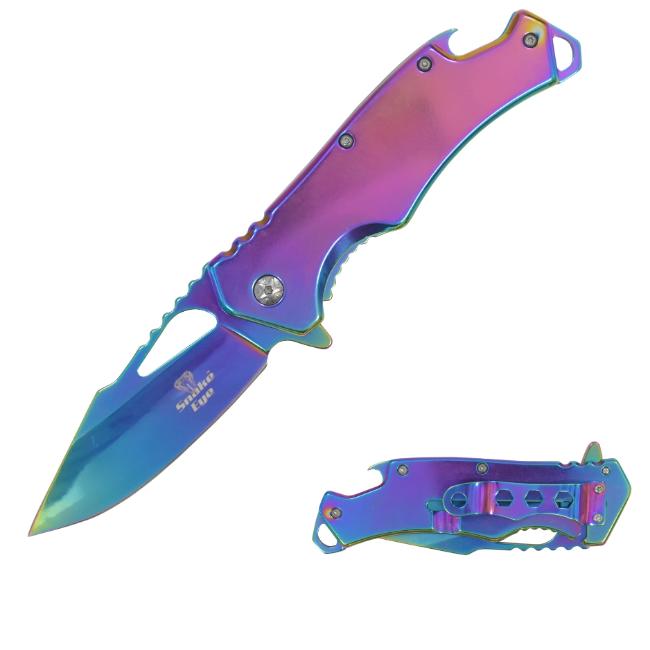 Snake Eye Tactical Rescue Style Spring Assist KNIFE SE-GB053L-P6
