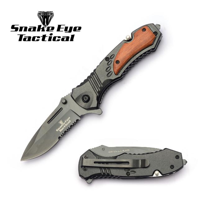 Snake Eye TaCtiCal Spring Assist ResCue Style Knife SE-5233RW
