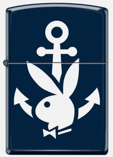 Playboy Bunny Design, Navy Blue Zippo LIGHTER-ZP-46732