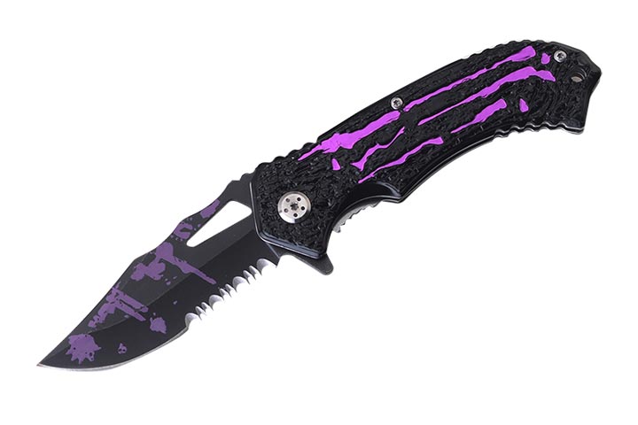 Fantasy Design Purple Spring Assist KNIFE