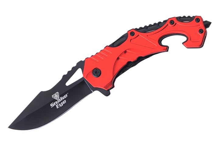 Snake Eye Tactical Red Rescue Style Folding KNIFE Collection