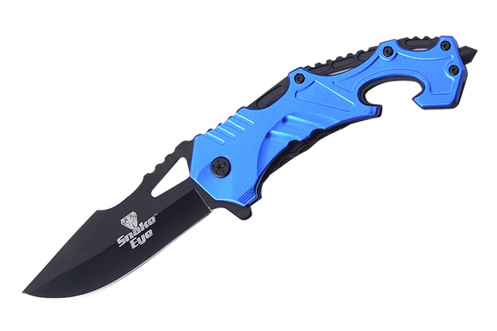 Snake Eye Tactical Blue Rescue Style Folding KNIFE Collection