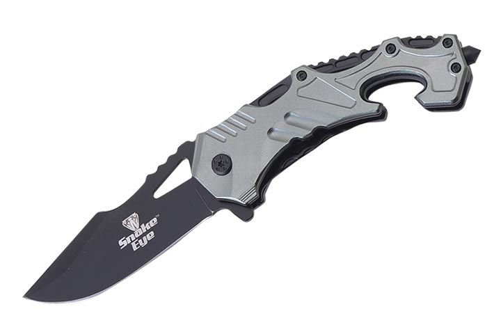 Snake Eye Tactical Grey Rescue Style Folding KNIFE Collection