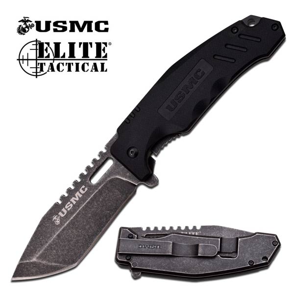 USMC BY ELITE TACTICAL M-2008SW FOLDING KNIFE 5'' CLOSED