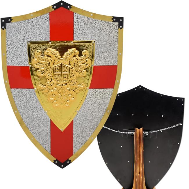 Medieval Warrior Holy RomAN Shield Comes With Display StANd