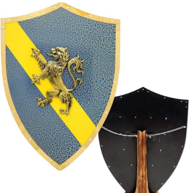 Medieval Warrior Nobel Knight Rampant LION Gallant shield