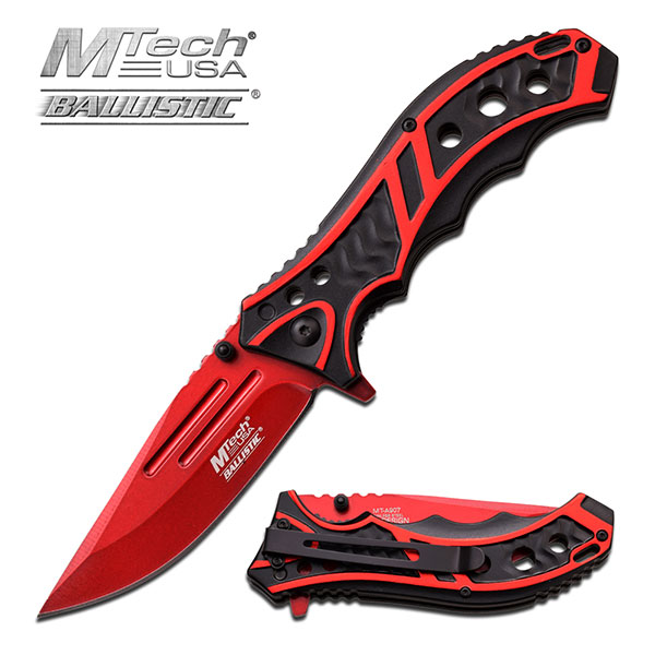 MTech USA MT-A907RD SPRING ASSISTED KNIFE 4.75'' CLOSED