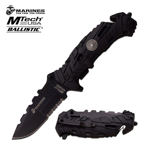 U.S. Marines by MTech USA M-A1049BK SPRING ASSISTED KNIFE 5''