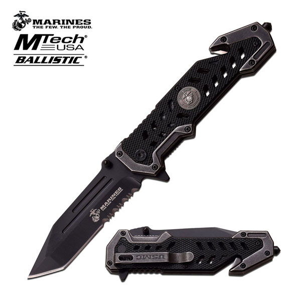 U.S. Marines by MTech USA M-A1052BK SPRING ASSISTED KNIFE 5''