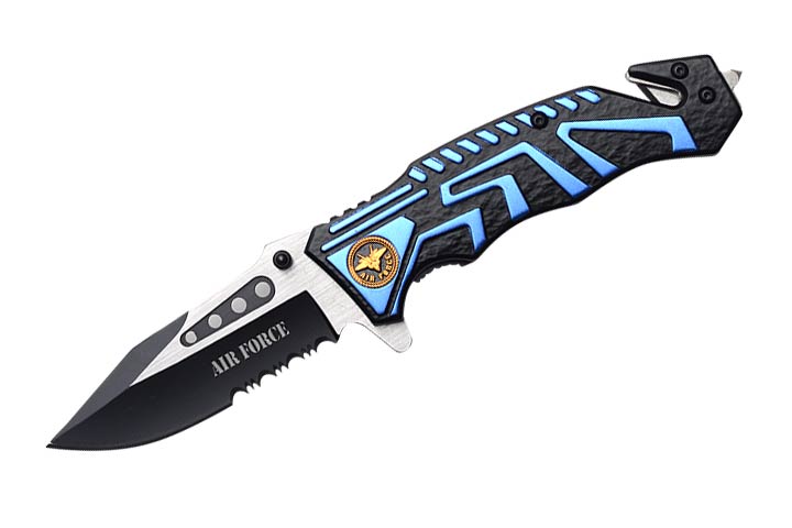 Air Force Rescue Style Action Assist Tactical Folding KNIFE 4.5''