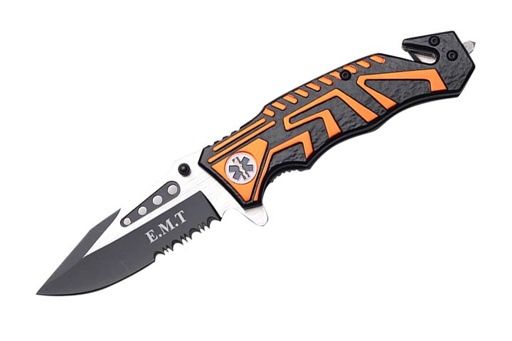 EMT Rescue Style Action Assist Tactical Folding KNIFE 4.5''
