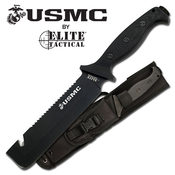 USMC BY ELITE TACTICAL M-2001BK Fixed Blade Knife 13'' OVERAL