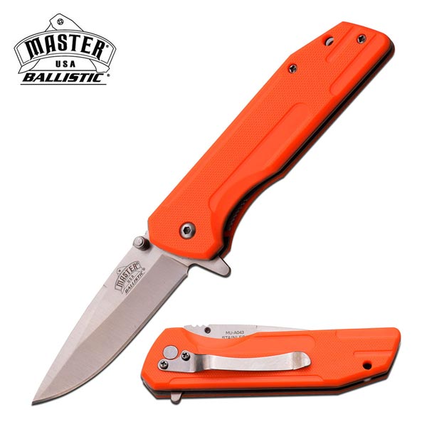 MASTER USA MU-A043OR SPRING ASSISTED KNIFE 4.5'' CLOSED
