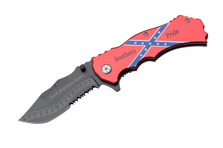 '' Southern Pride '' CSA Tactical Folder Spring Assist Knife 4.5