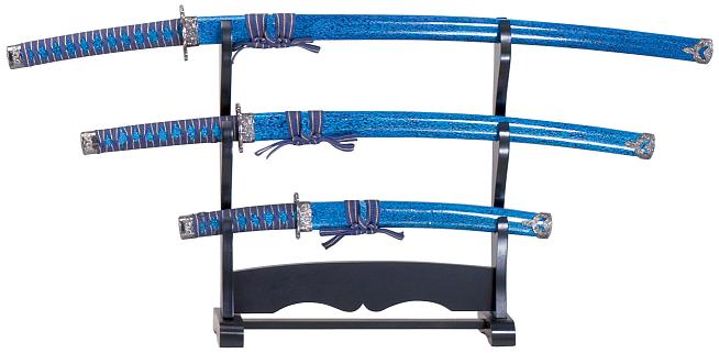 Blue Traditional Katana SWORD Set Special