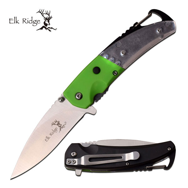 Elk Ridge ER-A157GN SPRING ASSISTED KNIFE 4'' CLOSED