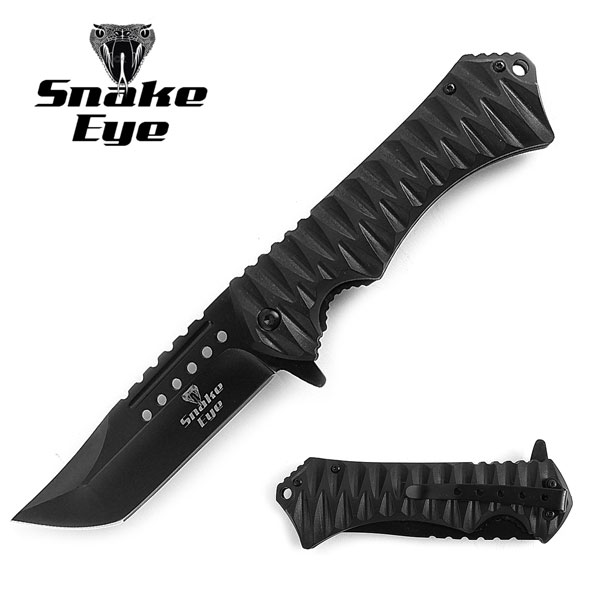 Snake Eye Tactical Spring Assist KNIFE 5'' Closed 2 tone Blade