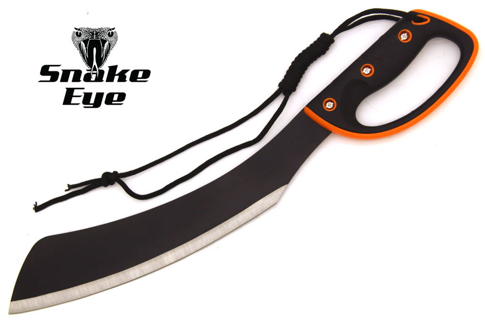 Snake Eye Tactical Full Tang Orange Two Tone Handle Machete
