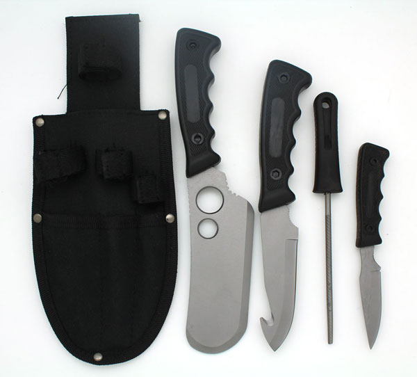 Snake Eye Tactical Heavy Duty 5PC Big Game Hunting KNIFE Set Cam