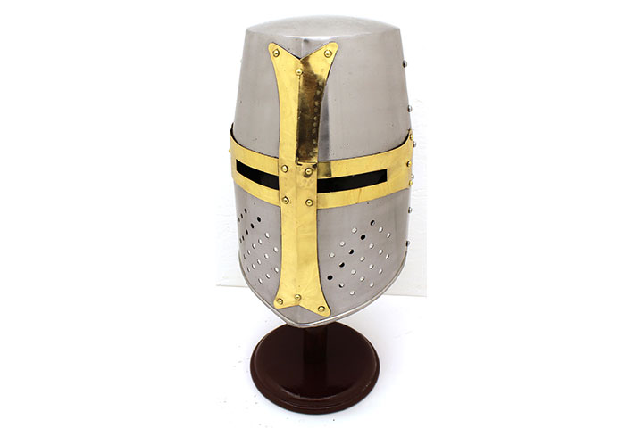 Medieval Warrior Templar Brass Crusader HELMET Knights HELMET