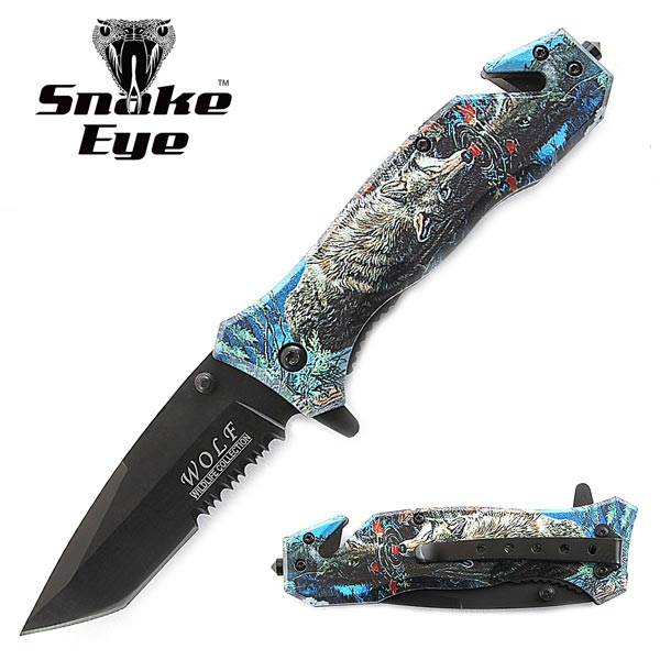 SNAKE EYE TACTICAL RECUSE STYLE SPRING ASSIST KNIFE 4.5 CLOSED