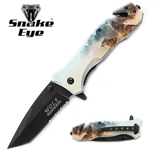 SNAKE EYE TACTICAL RECUSE STYLE SPRING ASSIST KNIFE 4.5 CLOSED