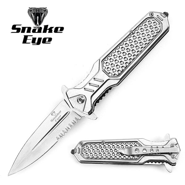 Snake Eye Tactical Heavy Duty Spring Assist KNIFE 4.75'' Closed