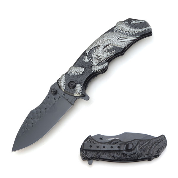 SNAKE EYE TACTICAL SPRING ASSISTED KNIFE 4.75'' CLOSED