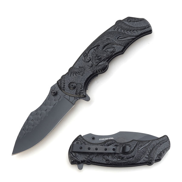 SNAKE EYE TACTICAL SPRING ASSISTED KNIFE 4.75'' CLOSED