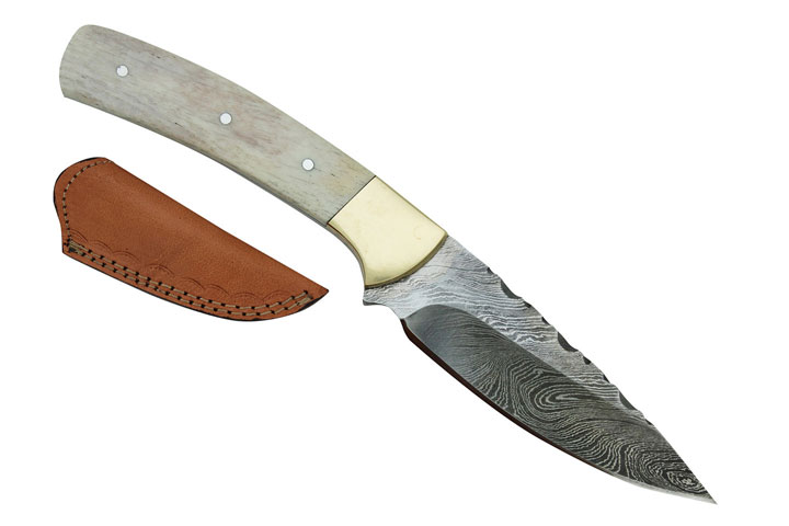 Wild Turkey Handmade Custom Full Tang Damascus Steel  Blade