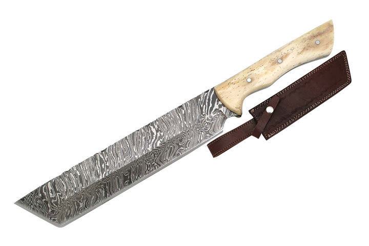 Wild Turkey Handmade Custom Full Tang Damascus Steel  Blade