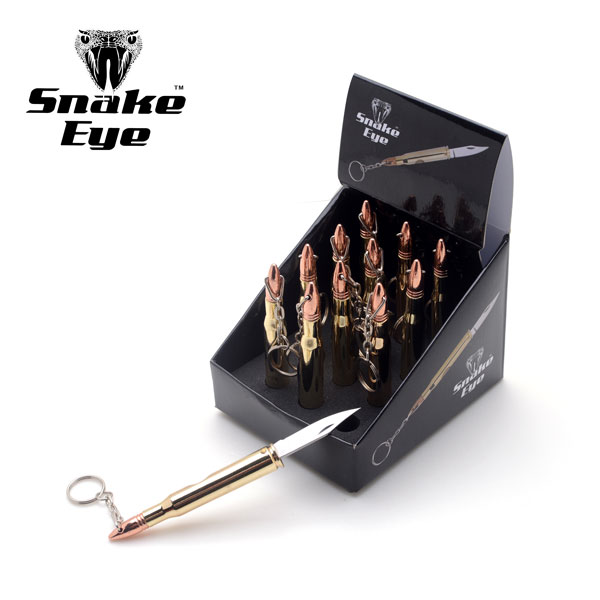 12-PC BULLET KNIFE DISPLAY 3.25'' Closed with KEY Chain