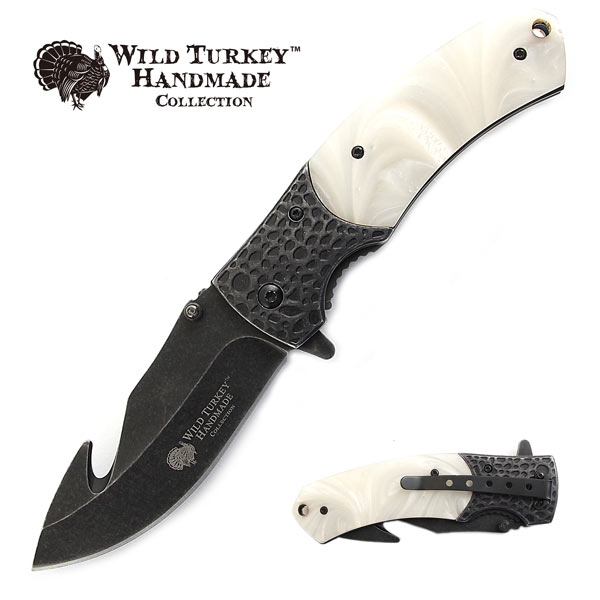 Wild Turkey Handmade Collection Spring Assist KNIFE 5'' Closed