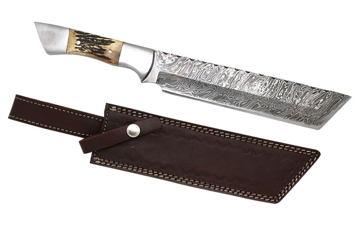 Wild Turkey Handmade Collection Damascus Fix Blade knife