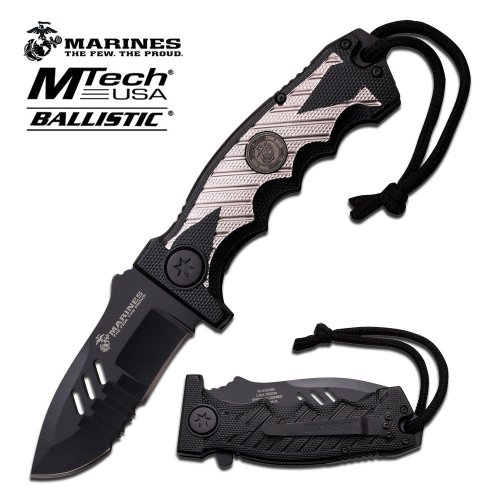 U.S. MARINES BY MTECH USA M-A1041BK SPRING ASSISTED KNIFE