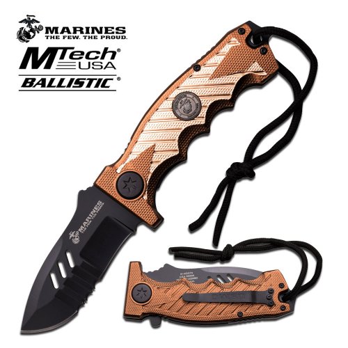 U.S. MARINES BY MTECH USA M-A1041TN SPRING ASSISTED KNIFE