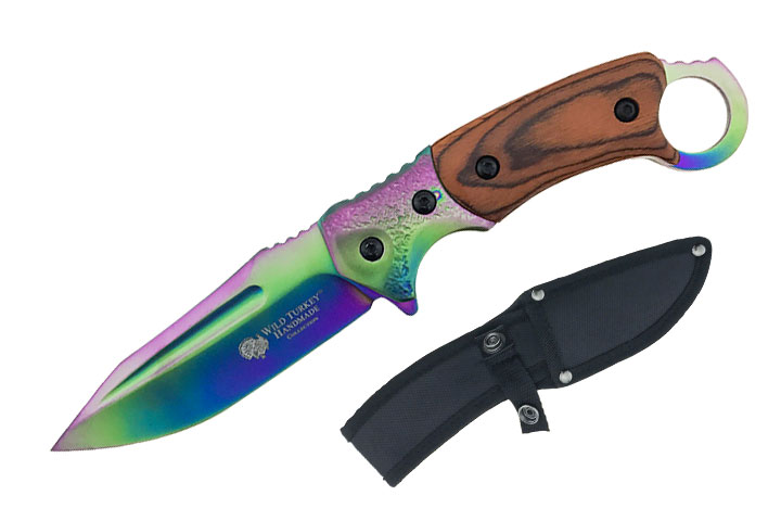 Wild Turkey Handmade  Collection Fixed Blade KNIFE 8.75''