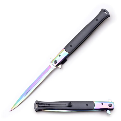 Snake Eye Tactical '' Rainbow''  Assist KNIFE W/ Black Handle